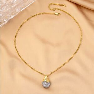 Solanales Crystal Pave Teardrop Necklace Alexis Bittar F15